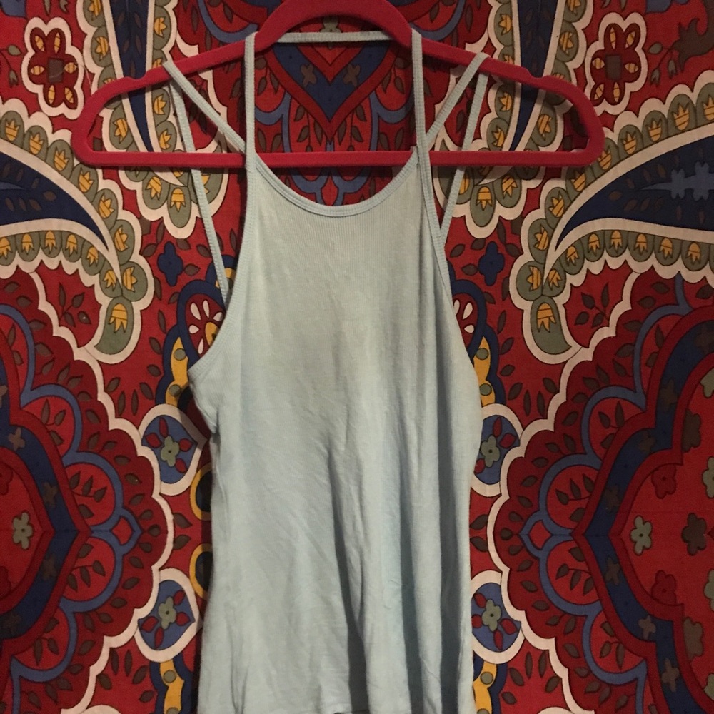 light blue cotton tank